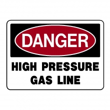 Danger High Pressure Gas Line